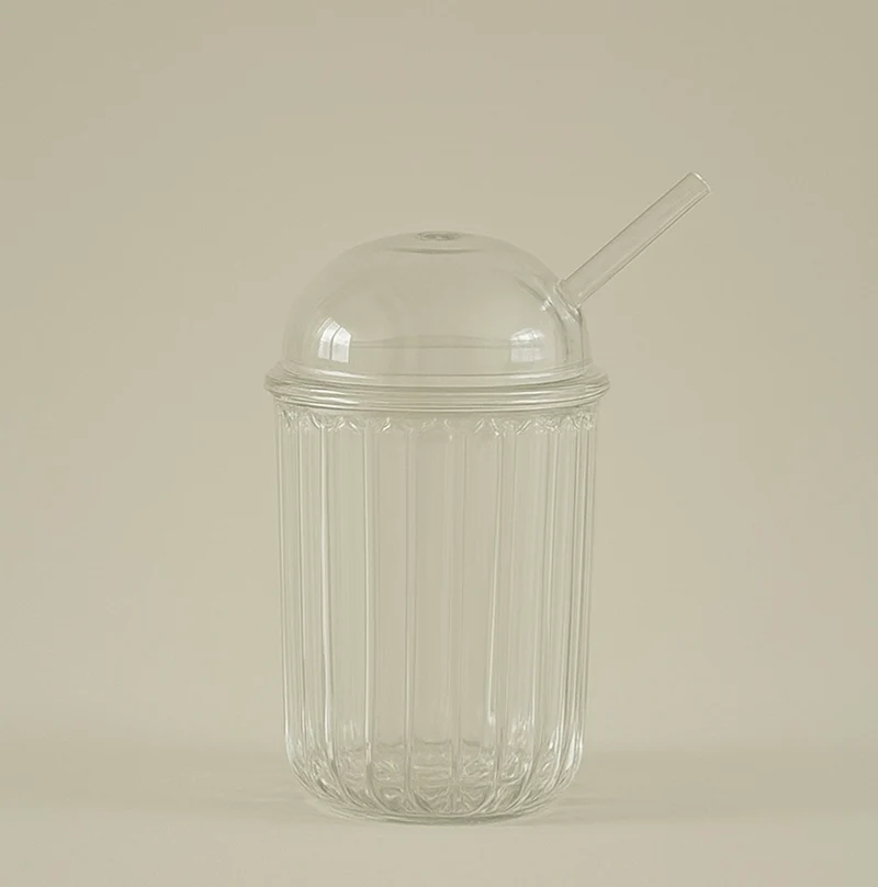 Vera ijskoffieglas met rietje en deksel | 500 ml | 1 stuk