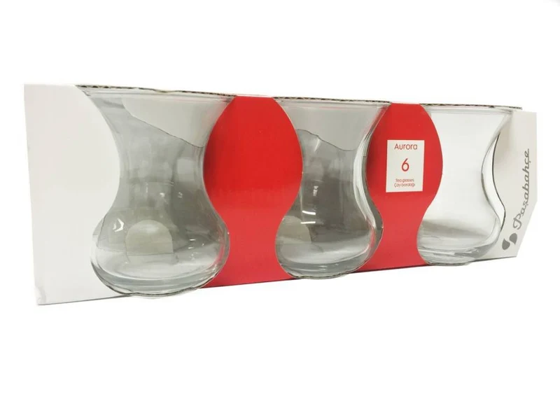 PASABAHCE AURORA 6-DLG THEEGLAZEN SET 42471