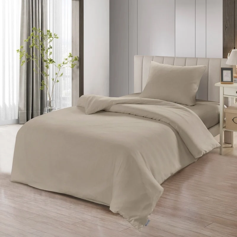 SADE DEKBEDOVERTREK SET | BEIGE 140X200 CM 3-DELIG
