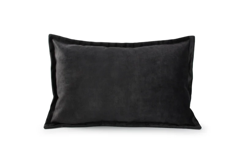 Lounge Kussen 60x40cm velvet zwart
