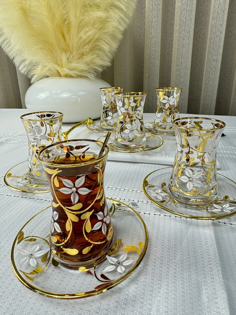 Esco Yasemin Gold Theeset 12 Delig | 6 Persoons