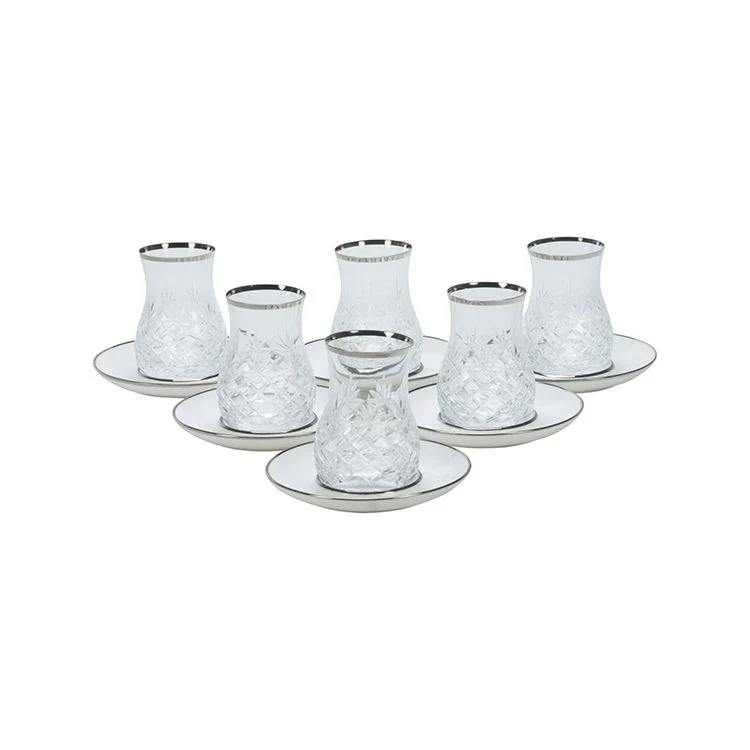 Glazze Magnolia Zilver Theeset 12 Delig | 6 Persoons