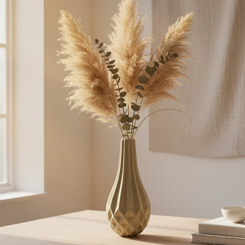 FUGURATO VAAS | Ø21,5X46 CM BEIGE ( ALLEEN IN DE WINKEL )