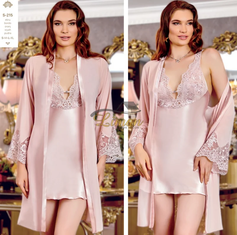 Jeremi Satijn Lingerieset 6 Delig Roze