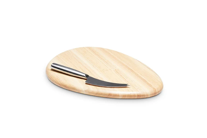 Snijplank - Serveerplank 36x26cm met mes hout Fromage