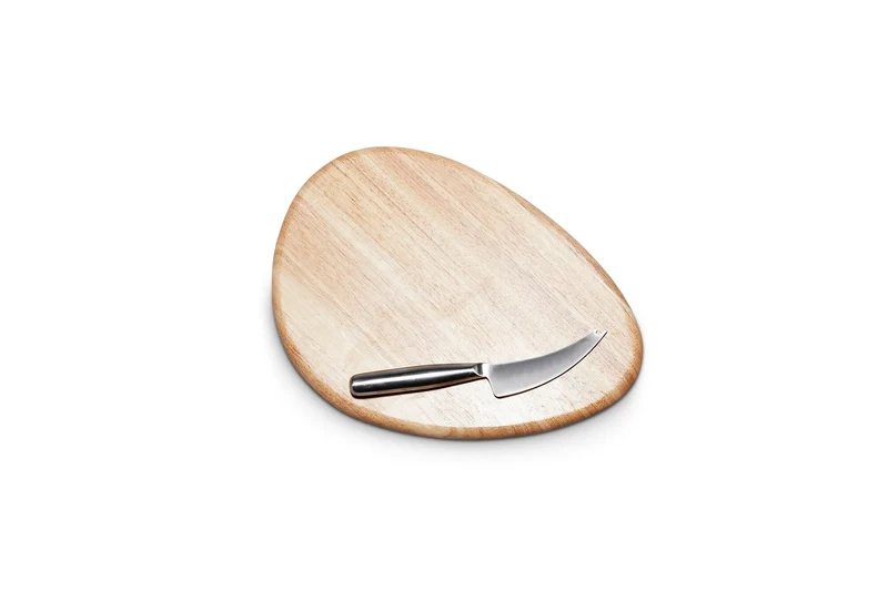 Snijplank - Serveerplank 36x26cm met mes hout Fromage