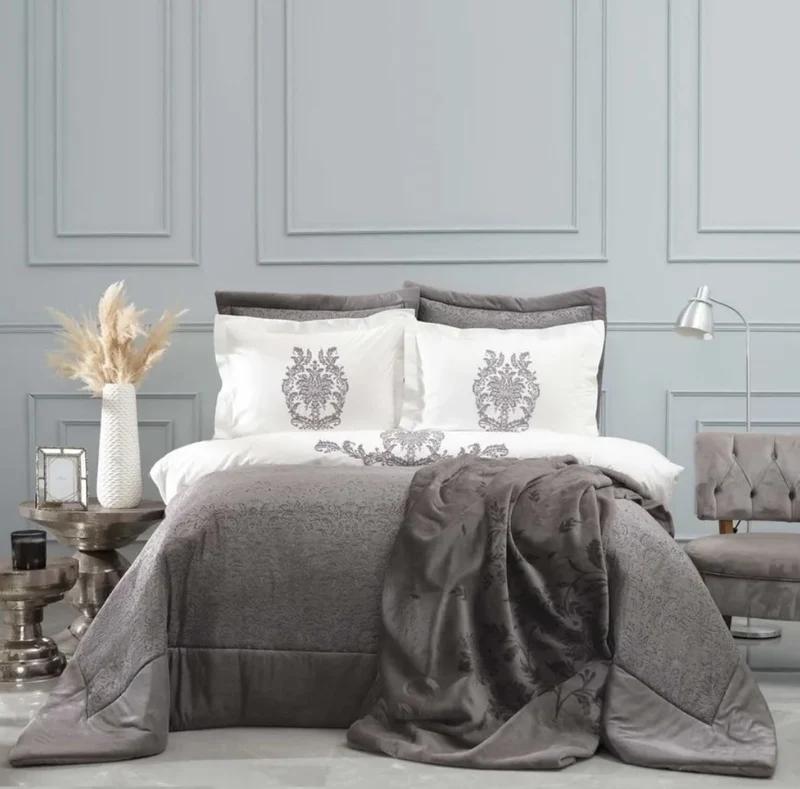 Karaca Home Benjamin Bedspreiset Grijs 10 Delig