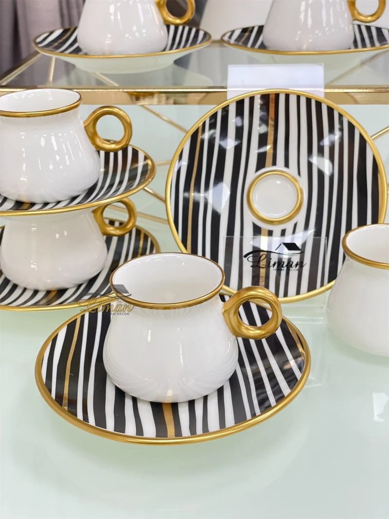 Glazze Enyoj Zwart Espressoset 12 Delig | 6 Persoons