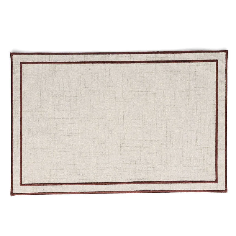 PLACEMAT 44X29CM BEIGE MET DONKERBRUIN STIKSEL TABLETOP