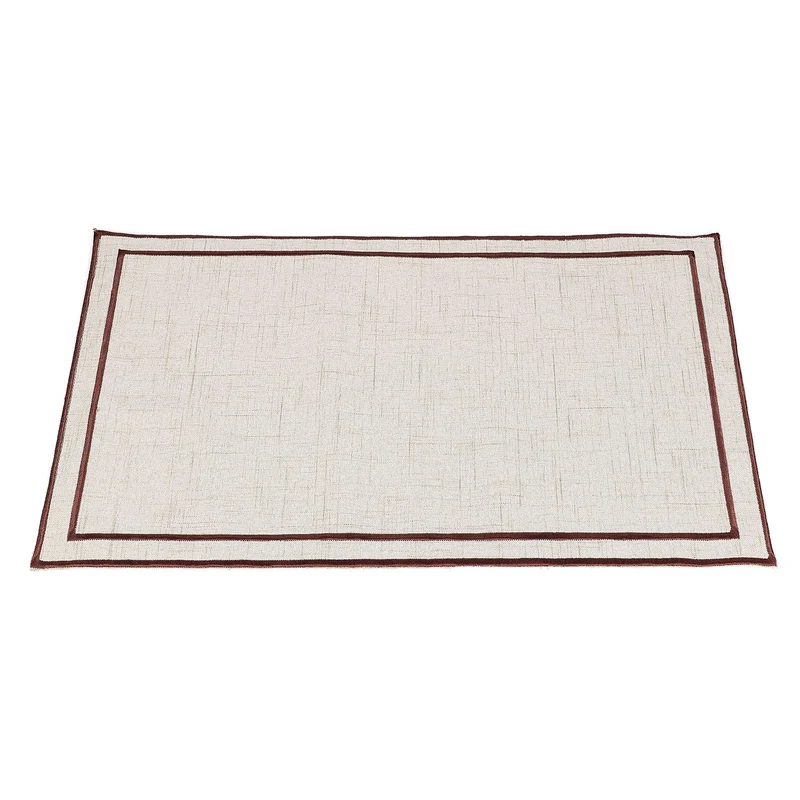 PLACEMAT 44X29CM BEIGE MET DONKERBRUIN STIKSEL TABLETOP