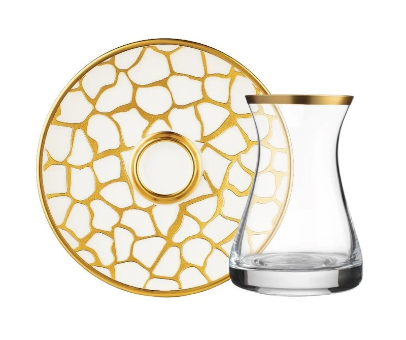 Glazze Larisa Wit Theeset 12 Delig | 6 Persoons