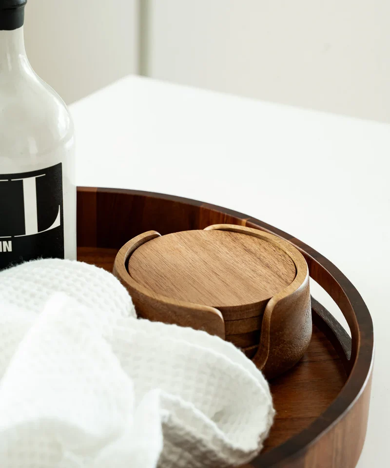 Acacia Lumo Glas Onderzetter 5 Delig