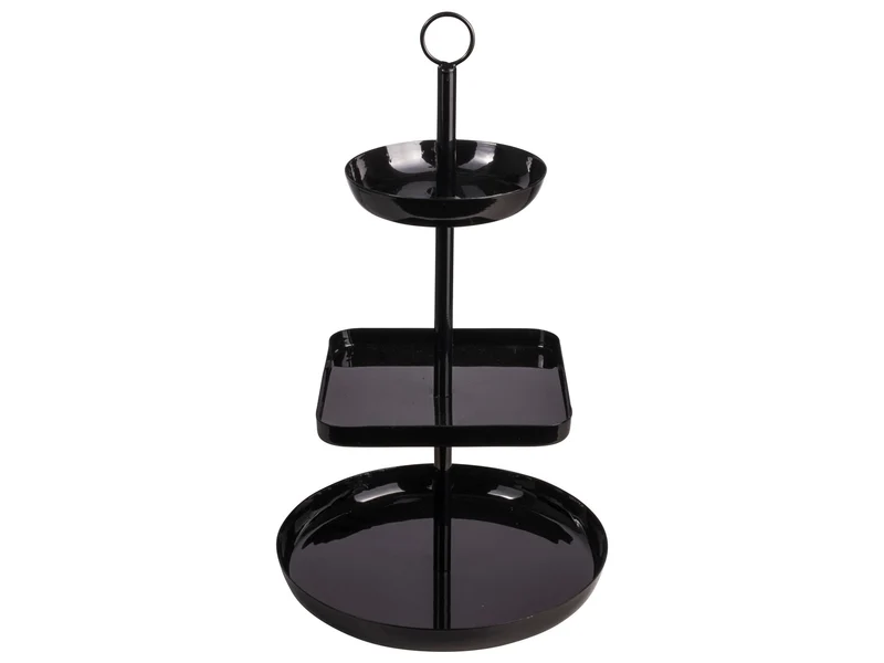 GUSTA ETAGERE METAAL Ø22X38CM ZWART