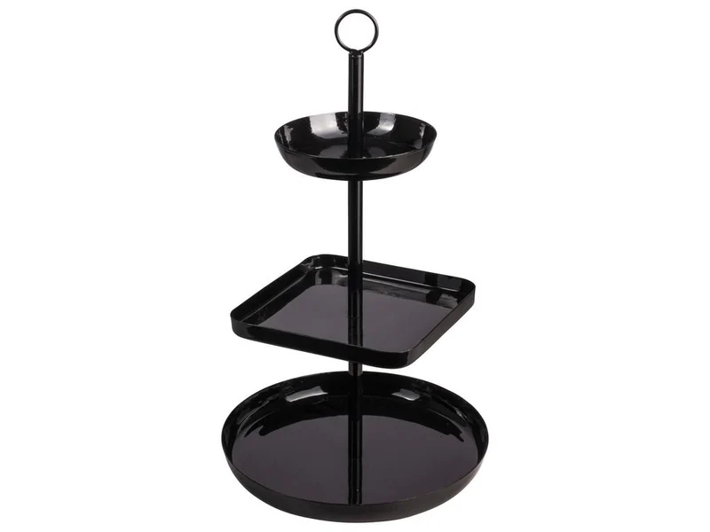 GUSTA ETAGERE METAAL Ø22X38CM ZWART