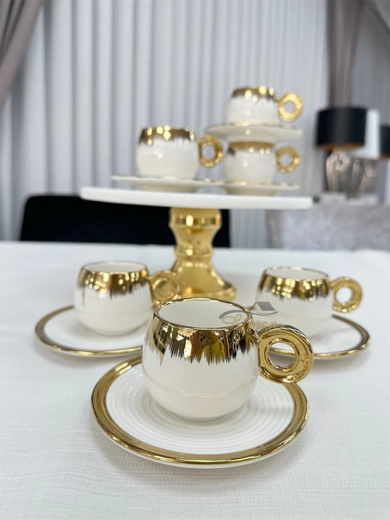 ACR Venus Espressoset 12 Delig | 6 Persoons Goud