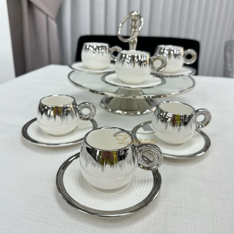 ACR Venus Espressoset 12 Delig | 6 Persoons Zilver