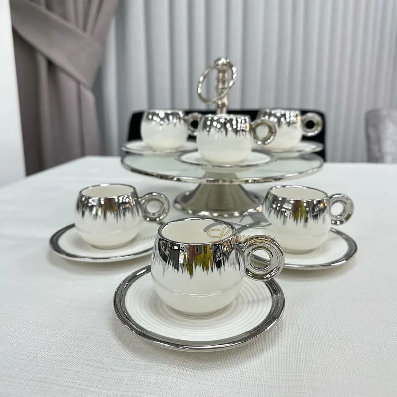ACR Venus Espressoset 12 Delig | 6 Persoons Zilver
