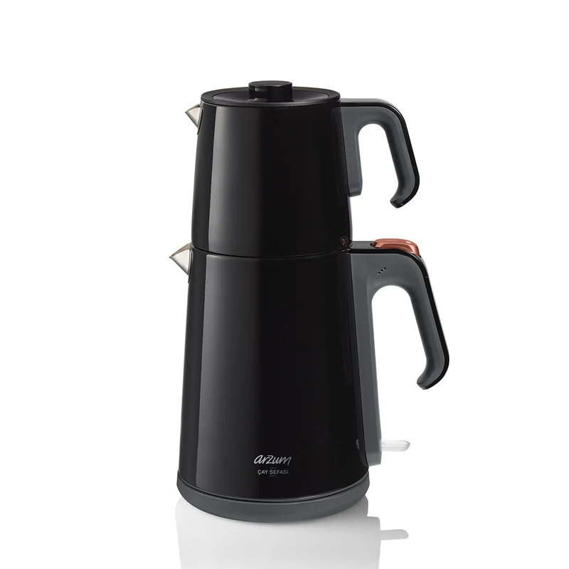 Arzum Çay Sefası Elektrische Theepot 1,2 / 1,8 Liter Zwart