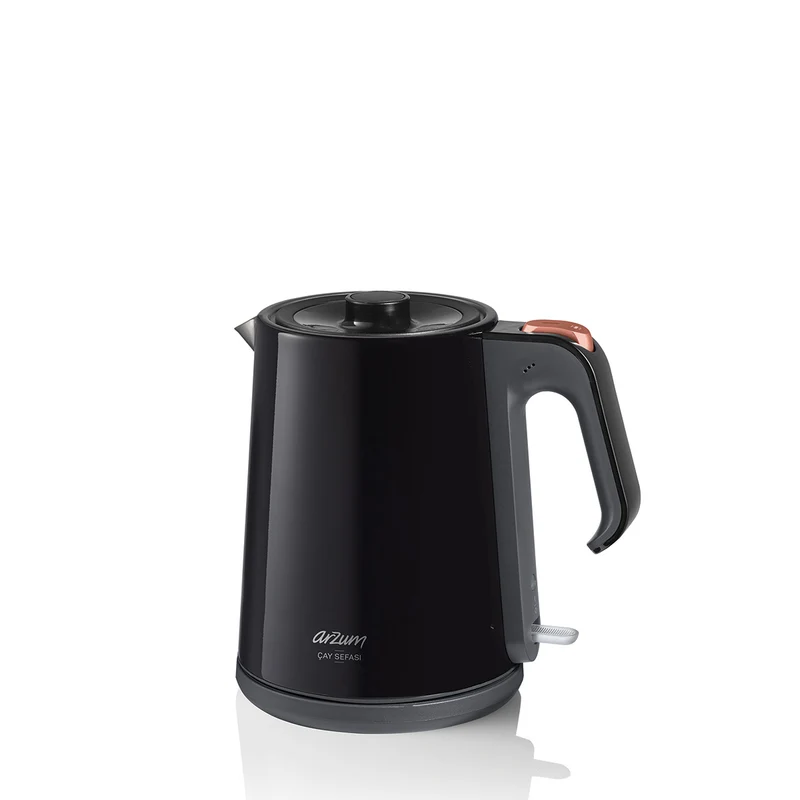 Arzum Çay Sefası Elektrische Theepot 1,2 / 1,8 Liter Zwart