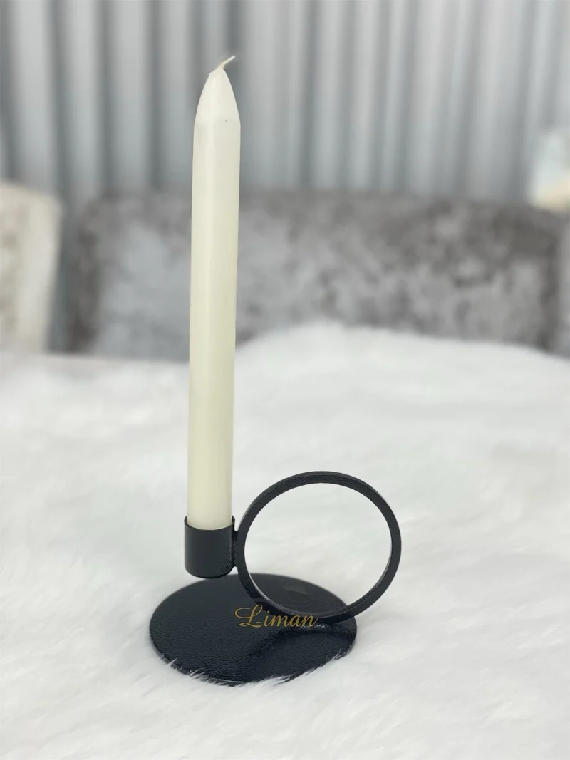 Pillar Kandelaar 10xH9cm metaal Zwart