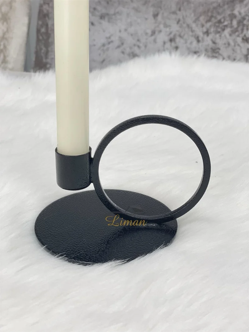 Pillar Kandelaar 10xH9cm metaal Zwart