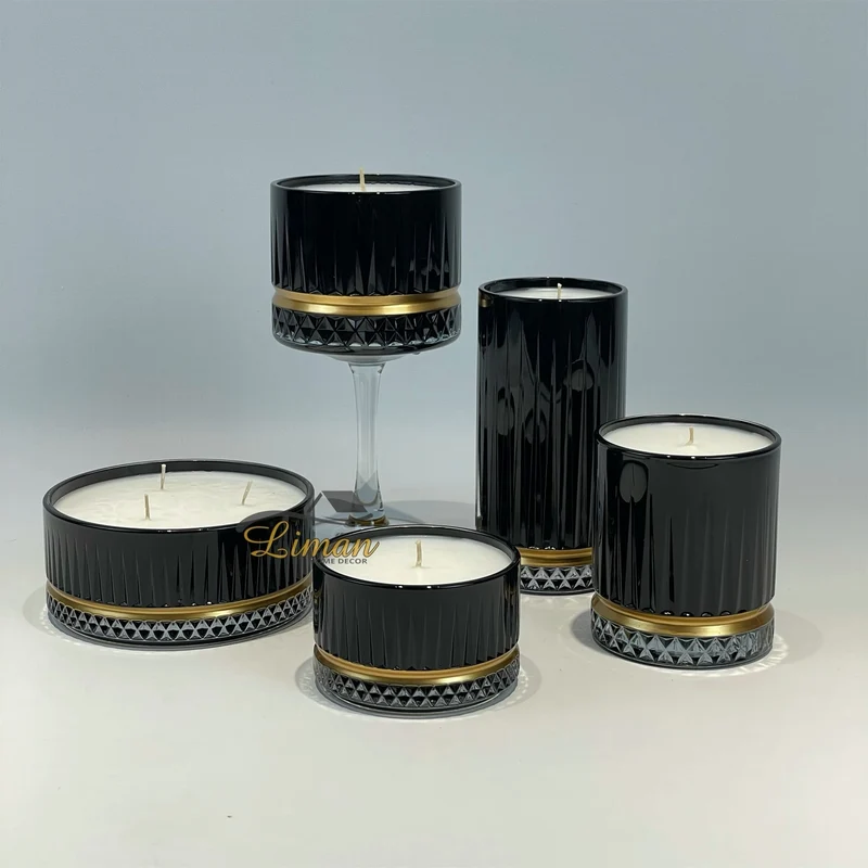 Zwart Butik Kaars - M -