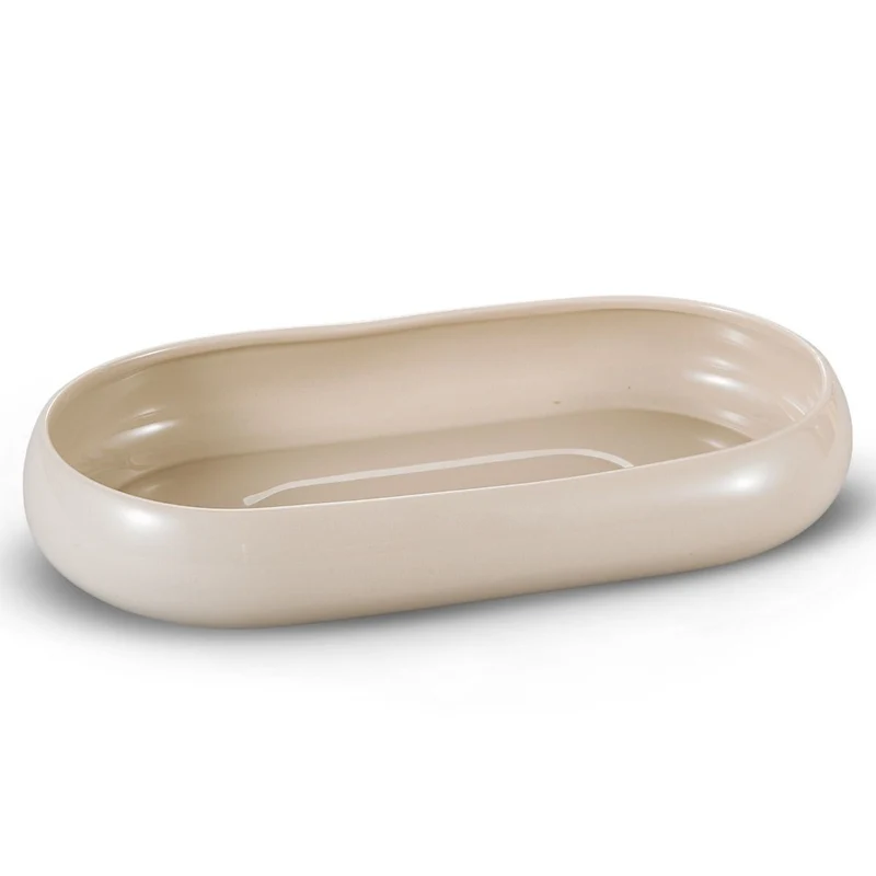 BRICARD BONDY SCHAAL | OVAAL 35 X18 X6 CM TAUPE