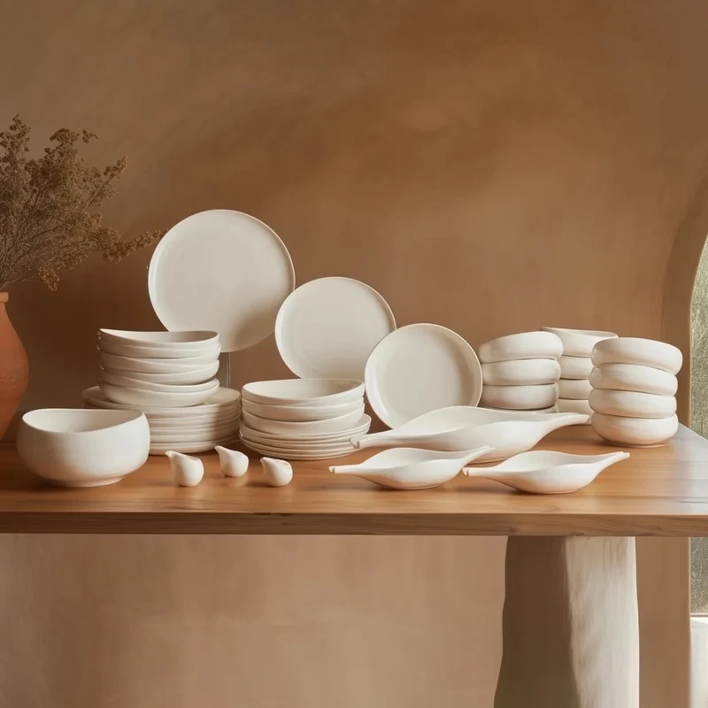 Karaca Earth Collection Clay 55-delige Serviesset voor 12 Personen ( ALLEEN AFHALEN )