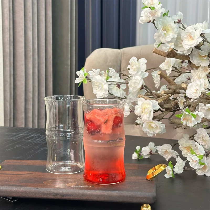 Bamboo 2 delige Borosilikatglas 400 ml