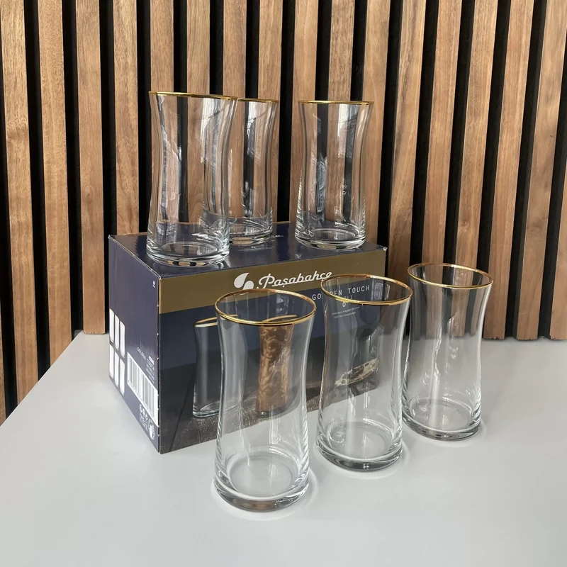 Pasabahce Heybelli Golden Touch Drinkglazen 345cc 6 Delig