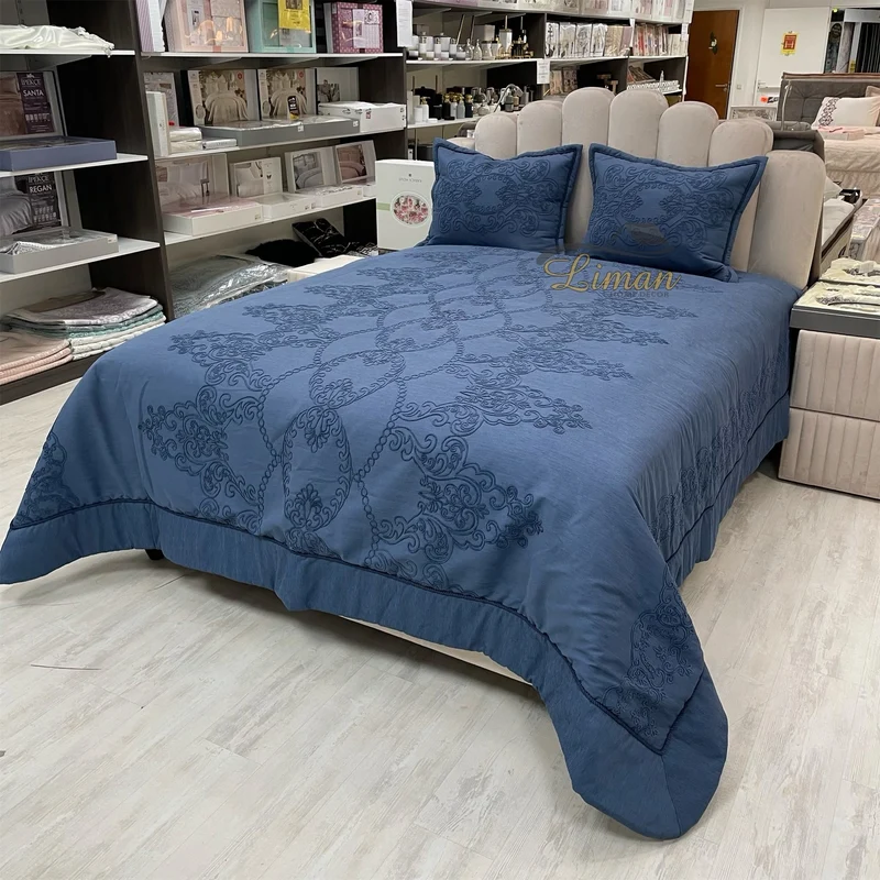 Ipekce Harem Bedspreiset 3 Delig Blauw