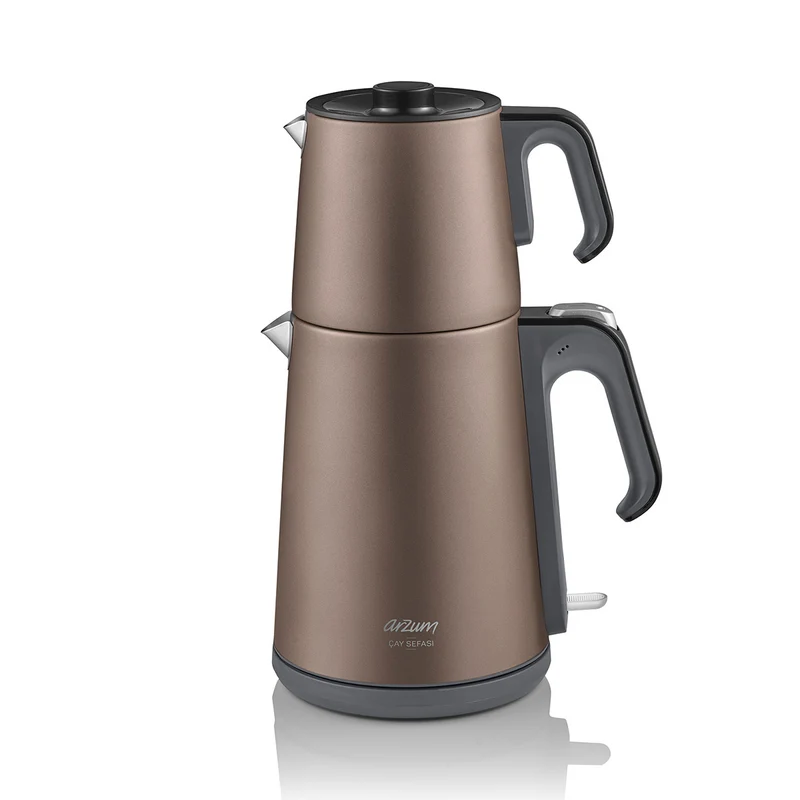 Arzum Çay Sefası Elektrische Theepot 1,2 / 1,8 Liter Taupe