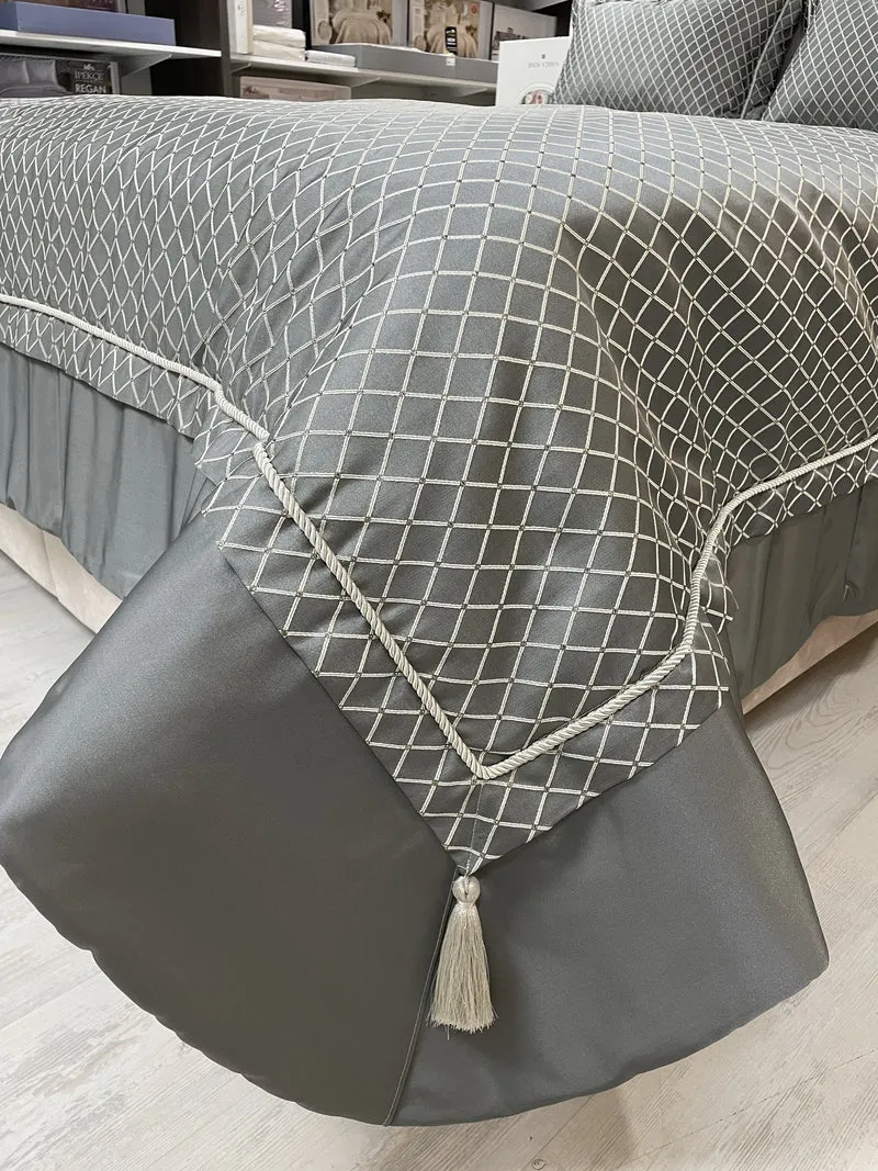 Ipekce Diva Bedspreiset 4 Delig Grijs
