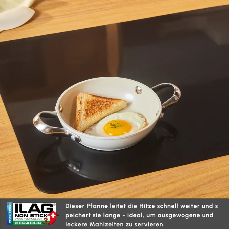 Karaca Swiss Crystal amandelcrème Omeletpan 16 cm