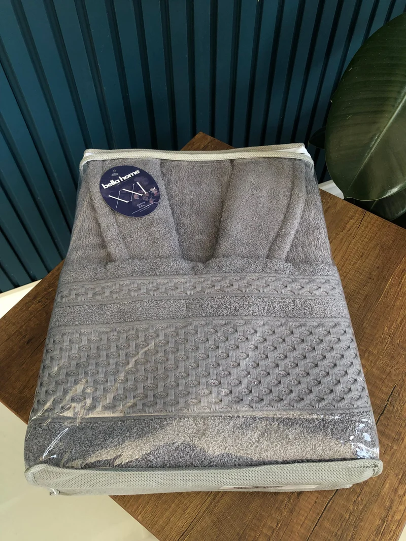Bella Home Badjas 2XL Grijs 3 Delig