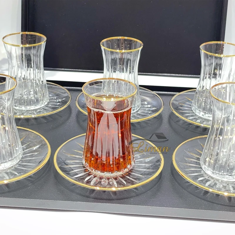 Esco Isik Gold Theeset 12 Delig | 6 Persoons
