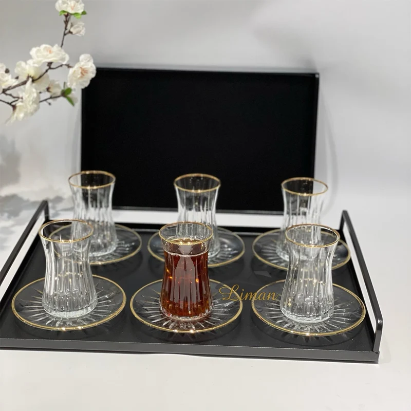 Esco Isik Gold Theeset 12 Delig | 6 Persoons