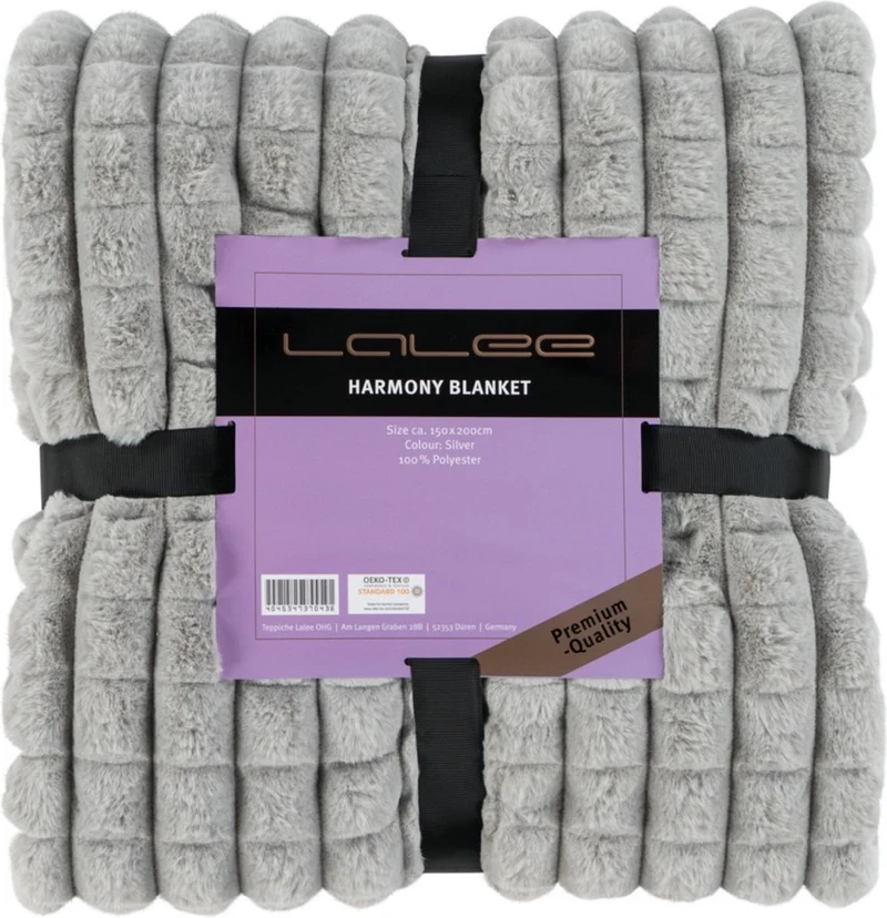 Harmony Vacht Deken Hoogpolig Soft Touch Zilver - 150x200 CM
