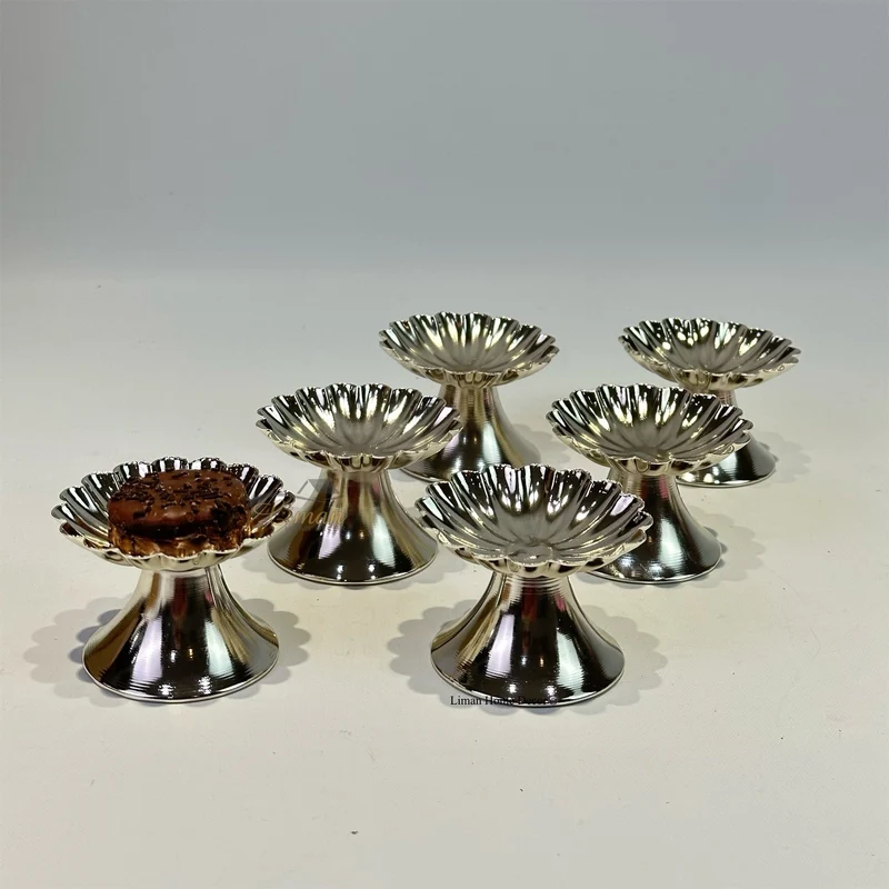 Papatya Lokumluk / Dessertschalen / Dip- / Sausschalen 9cc Zilver 6 Delig
