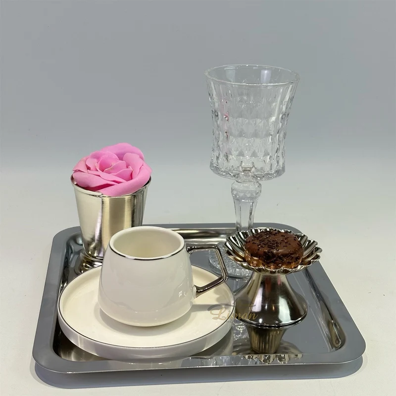 Papatya Lokumluk / Dessertschalen / Dip- / Sausschalen 9cc Zilver 6 Delig