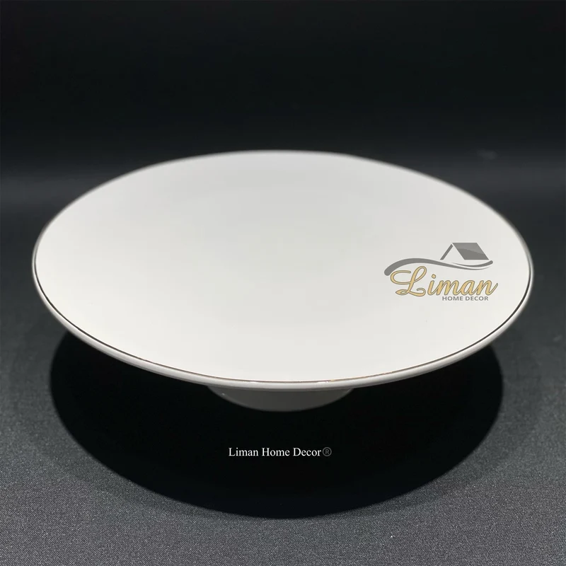 Taartplateau 32cm met gouden rand Era