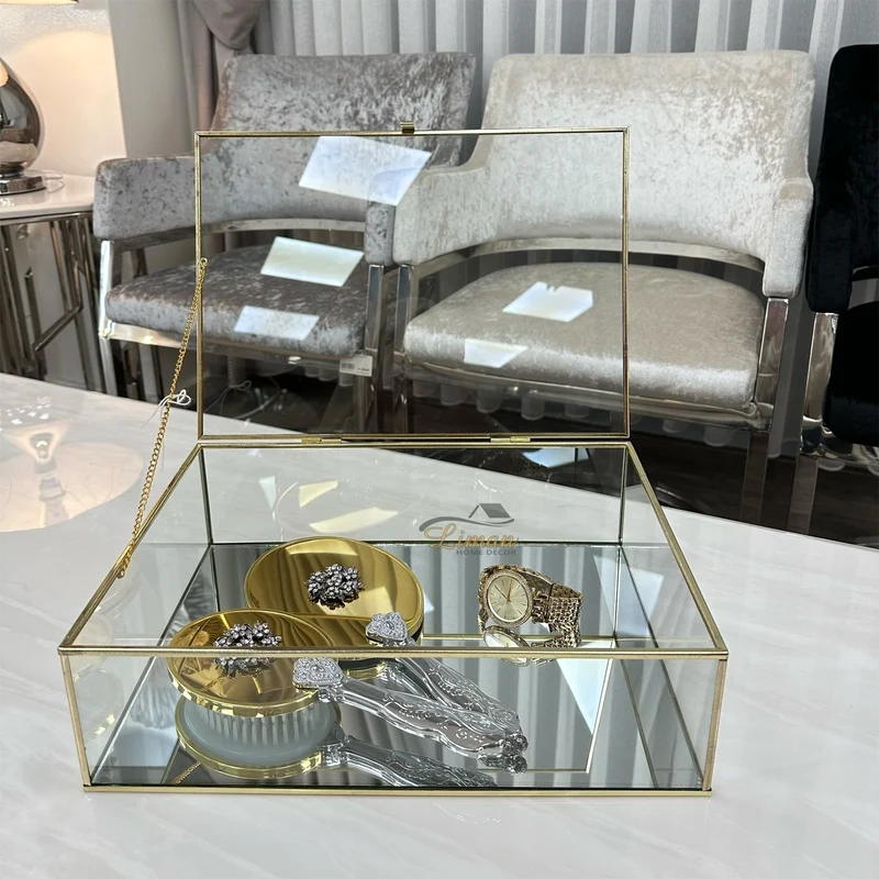 Fugurato Juwelenkist Transparant 40 x 30 cm Goud