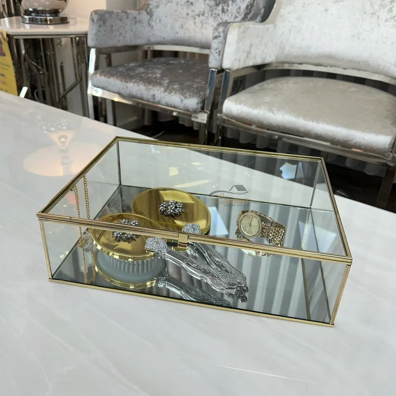 Fugurato Juwelenkist Transparant 40 x 30 cm Goud