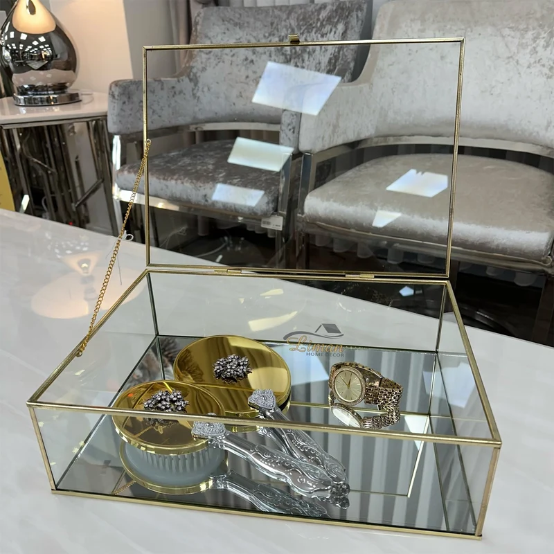 Fugurato Juwelenkist Transparant 40 x 30 cm Goud