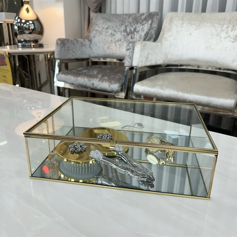 Fugurato Juwelenkist Transparant 40 x 30 cm Goud