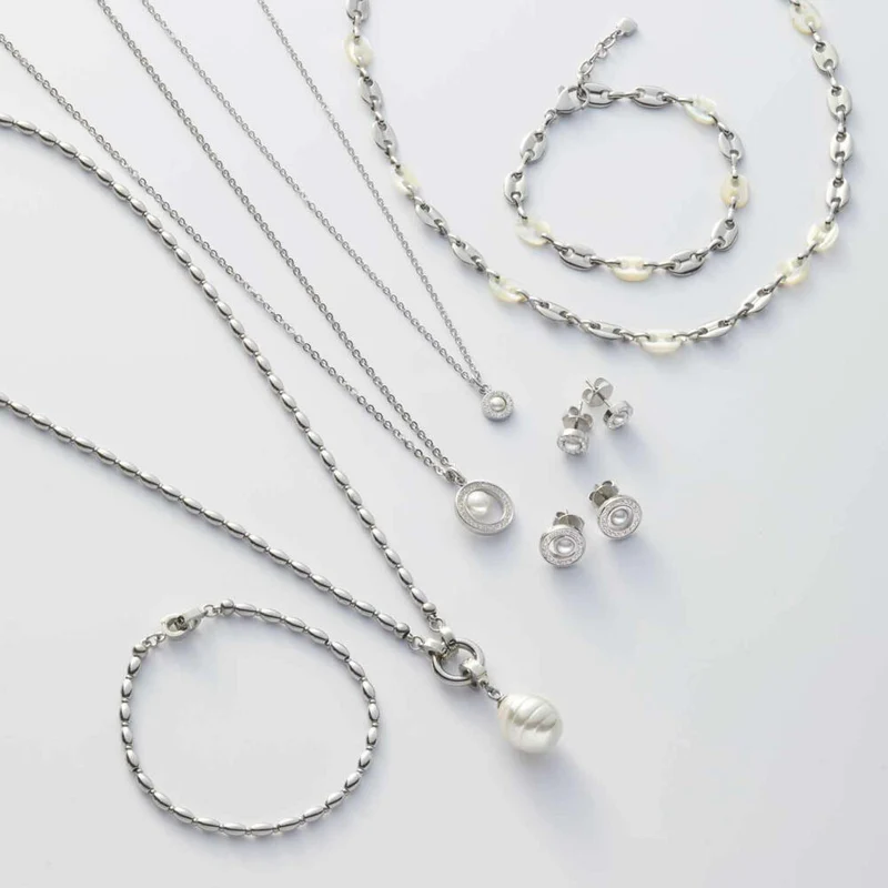 Leonardo Jewels Halskette Anouka, Kette, Schmuckkette, Modeschmuck, Edelstahl, Silber, 023532