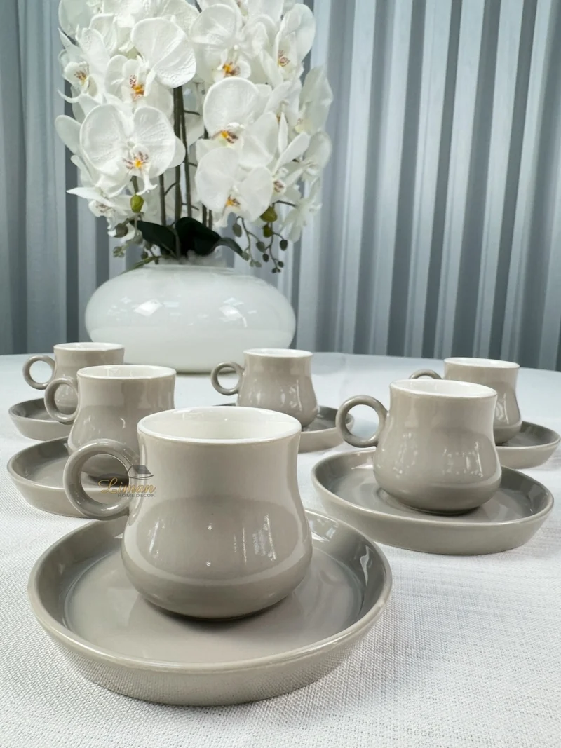 Espressoset 12 Delig | 6 Persoons Beige