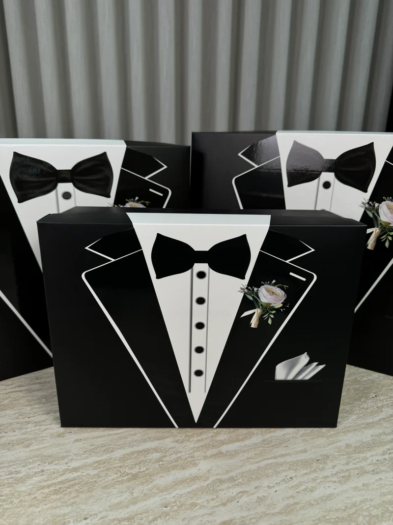 Bruidegom Doos Zwart 3 delige set
