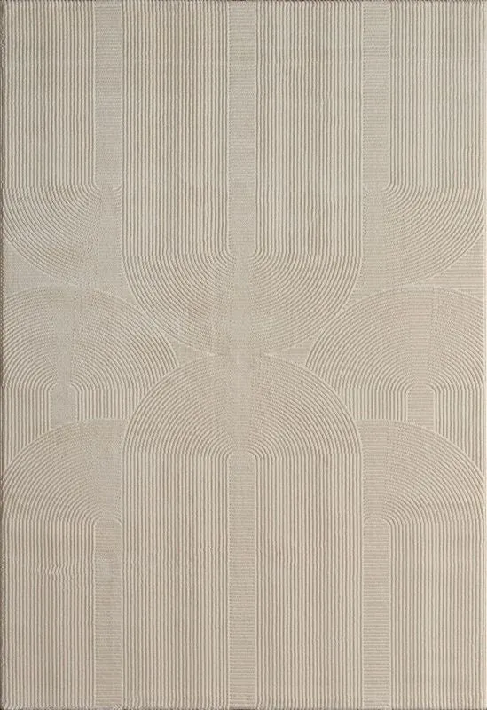 URGUP 78 HALI DARK CREAM (fijne) Boogjes - Japandi