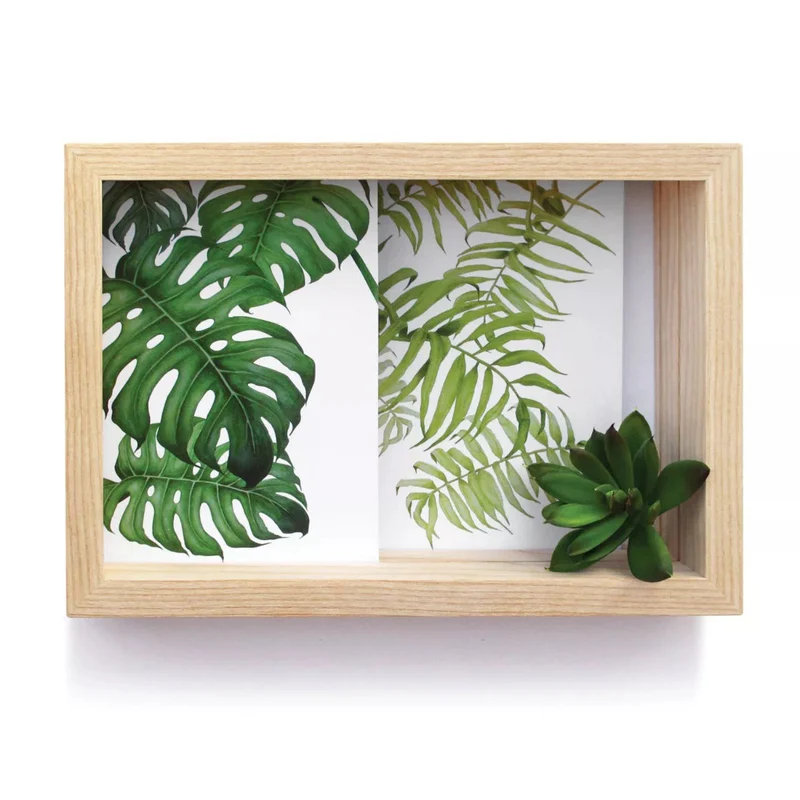Karten- und Bilderrahmen 'Oh, wie schön' | L 23 x H 16,5 x T 5 cm | Esche unbehandelt | Made in Germany
